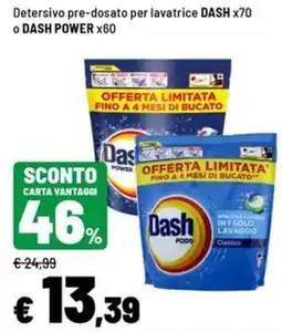 Iper La Grande Detersivo pre-dosato per lavatrice Dash offerta