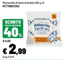 Iper La Grande Mozzarella di latte di bufala Pettinicchio offerta