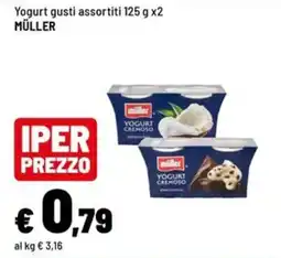 Iper La Grande Yogurt gusti assortiti Müller offerta