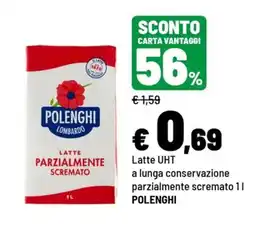 Iper La Grande Latte UHT parzialmente scremato 1 l POLENGHI offerta