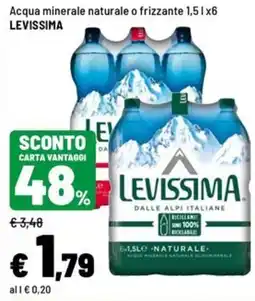 Iper La Grande Acqua minerale naturale Levissima offerta