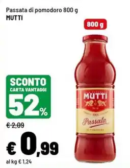 Iper La Grande Passata di pomodoro Mutti offerta