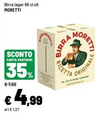 Birra lager Moretti