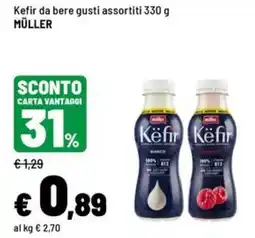 Iper La Grande Kefir da bere gusti assortiti Müller offerta