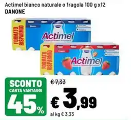 Iper La Grande Actimel bianco naturale o fragola offerta
