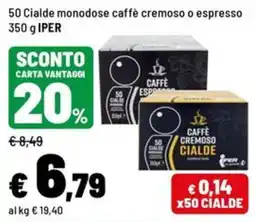 Iper La Grande Cialde monodose caffè cremoso o espresso Iper offerta