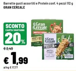 Iper La Grande Barrette gusti assortiti e Protein Gran Cereale offerta
