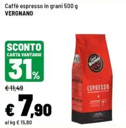 Iper La Grande Caffé espresso in grani Vergnano offerta