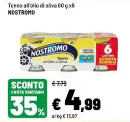 Iper La Grande Tonno all'olio di oliva NOSTROMO offerta