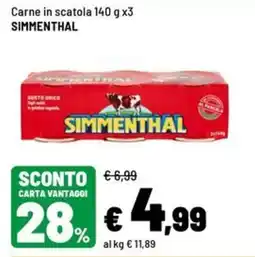 Iper La Grande Carne in scatola Simmenthal offerta