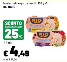 Iper La Grande Insalatissime gusti assortiti RIO mare offerta