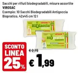 Iper La Grande Sacchi per rifiuti biodegradabili Virosac offerta