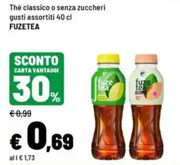 Iper La Grande Thè classico o senza zuccheri Fuzetea offerta