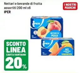 Iper La Grande Nettari e bevande di frutta assortiti Iper offerta