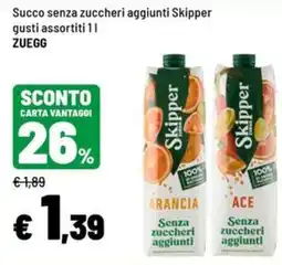 Iper La Grande Succo senza zuccheri aggiunti Skipper offerta