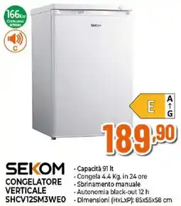 Ipercoop Sekom congelatore verticale offerta