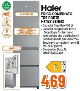 Ipercoop Haier frigo combinato tre porte offerta