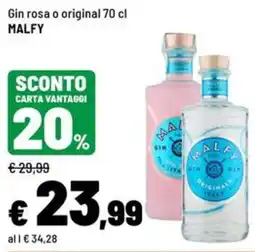 Iper La Grande Gin rosa o original Malfy offerta