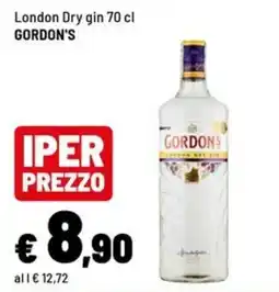 Iper La Grande London Dry gin Gordon's offerta