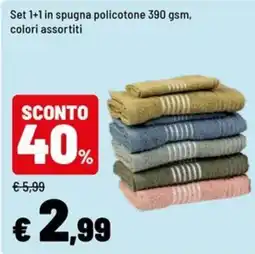 Iper La Grande Set 1+1 in spugna policotone offerta