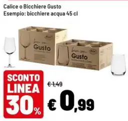 Iper La Grande Bicchiere acqua Gusto offerta