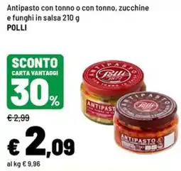 Iper La Grande Antipasto con tonno o con tonno, zucchine e funghi in salsa offerta