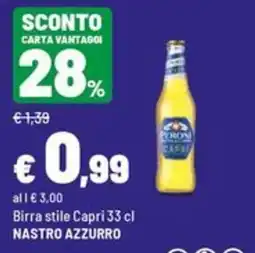 Iper La Grande Birra stile Capri Nastro Azzurro offerta