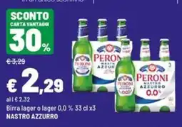 Iper La Grande Birra lager Nastro Azzurro offerta