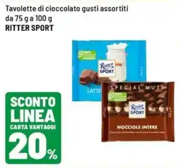 Iper La Grande Tavolette di cioccolato Ritter Sport offerta