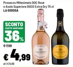 Iper La Grande Prosecco Millesimato DOC Rosè o Asolo Superiore DOCG Extra Dry La Gioiosa offerta