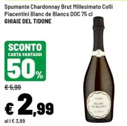 Iper La Grande Spumante Chardonnay Brut Millesimato Colli Piacentini Blanc de Blancs DOC offerta