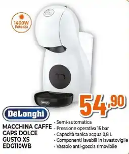 Ipercoop DeLonghi Macchina Caffè Caps Dolce Gusto XS offerta