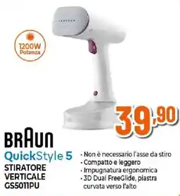 Ipercoop Braun stiratore verticale QuickStyle 5 offerta