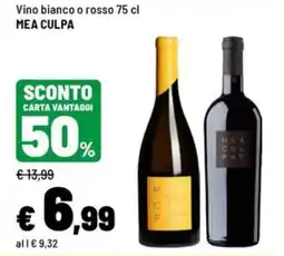Iper La Grande Vino bianco o rosso Mea Culpa offerta