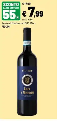 Iper La Grande Rosso di Montalcino DOC PICCINI offerta