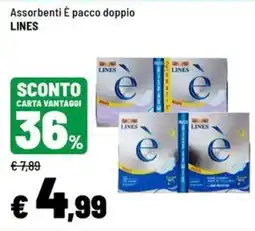 Iper La Grande Assorbenti É pacco doppio Lines offerta