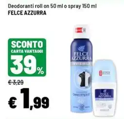 Iper La Grande Deodoranti roll on o spray Felce Azzurra offerta