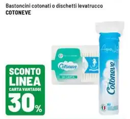 Iper La Grande Bastoncini cotonati o dischetti levatrucco Cotoneve offerta