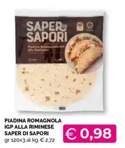 Mercatò Local Piadina romagnola IGP alla riminese Saper di sapori offerta