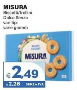 Boningros Cash and Carry Misura Biscotti/Frollini Dolce Senza offerta