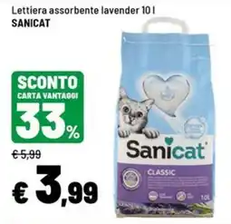 Iper La Grande Lettiera assorbente lavender Sanicat offerta