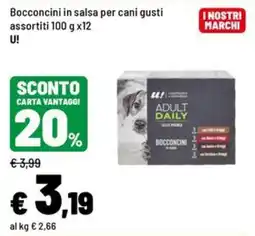 Iper La Grande Bocconcini in salsa per cani gusti assortiti offerta