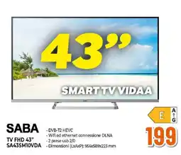 Ipercoop SABA TV FHD 43" offerta