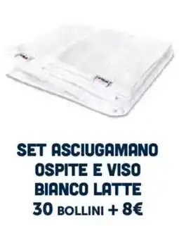 A&O Set asciugamano ospite e viso bianco latte offerta