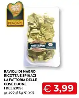 Mercatò Local Ravioli di magro ricotta e spinaci la fattoria delle cose buone i deliziosi offerta
