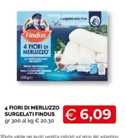 Mercatò Local 4 Fiori di Merluzzo Surgelati Findus offerta