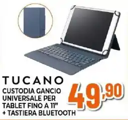 Ipercoop Tucano custodia gancio universale per tablet fino a 11" + tastiera bluetooth offerta