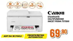 Ipercoop Canon stampante multifunzione inkjet pixma ts7550i offerta