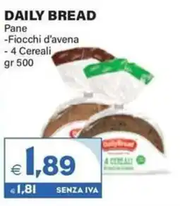 Boningros Cash and Carry Daily Bread Pane Fiocchi d'avena, 4 Cereali offerta