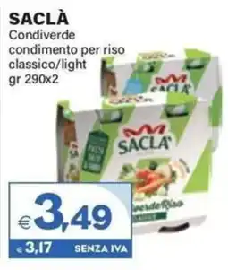 Boningros Cash and Carry Sacla condimento per riso classico/light offerta